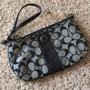 Coach Convertible Black Wristlet/Shoulder Bag